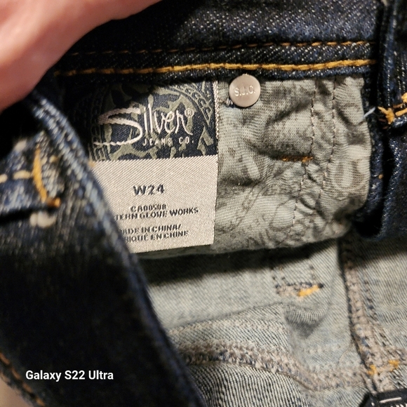 Silver Jeans Blue and Gold Pencil Skirt for Work - Picture 3 of 4